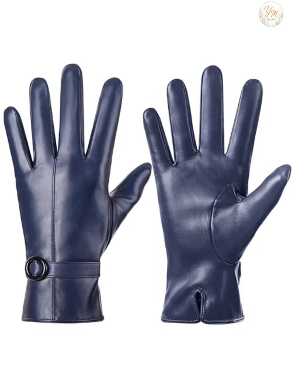 Women's Winter Leather Touchscreen Gloves with Cashmere Lining